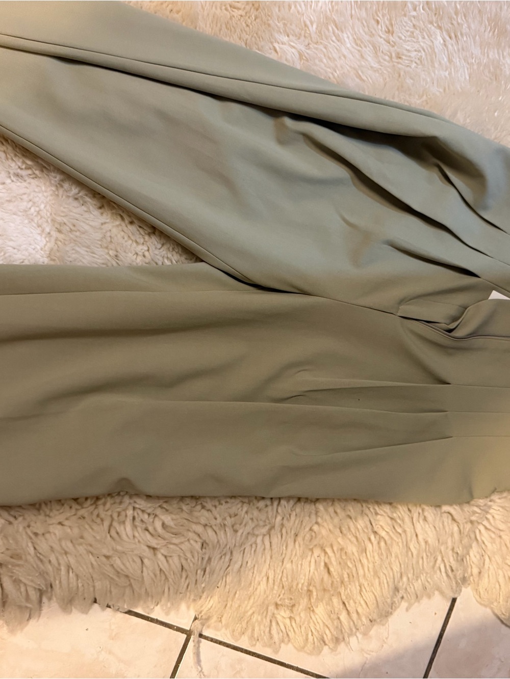 The Frankie Shop Straight Leg Jumpsuit in Sage Green